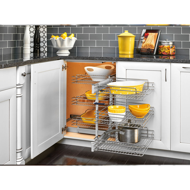 Rev A Shelf 5PSP3 18SC CR 18 3 Tier Blind Corner Organizer Soft Close